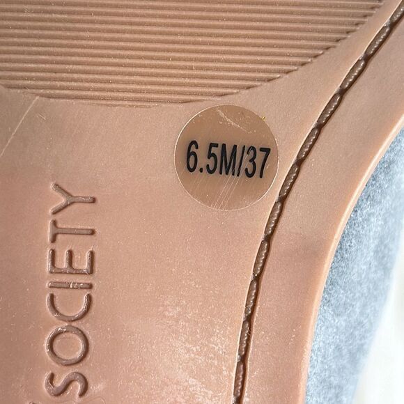 Sole Society Beach Grey Suede Ankle Booties Sz 6.5 - Picture 5 of 6